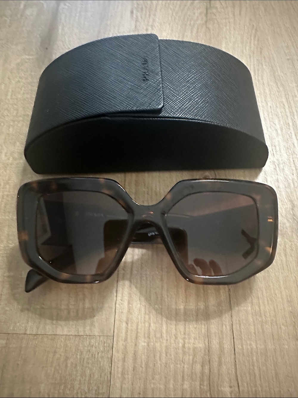 Prada 50mm Rectangle Sunglasses - Tortoiseshell Brown